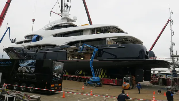 Spotted: 88.5m Oceanco superyacht Y715 on sea trials